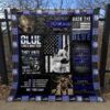 Back The Blue Quilt Blanket Tm99  Quilt